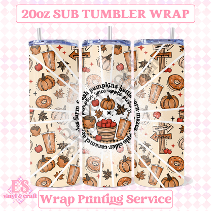 Halloween Circle - Full 20oz Tumbler Sublimation Print image 0