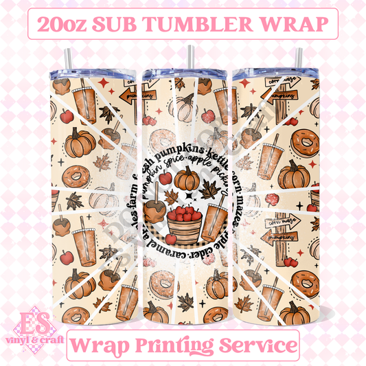 Halloween Circle - Full 20oz Tumbler Sublimation Print image 0