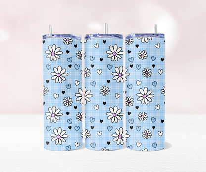 Daisy Seamless - Full 20oz Tumbler Sublimation Ready To Press Wrap image 5