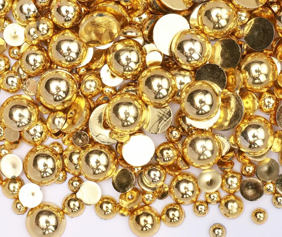 Gold - Pearl Mix 4mm, 6mm, 8mm & 10mm image 0