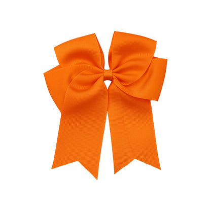 Dovetail Hair Bow Clip 6" - Orange image 0