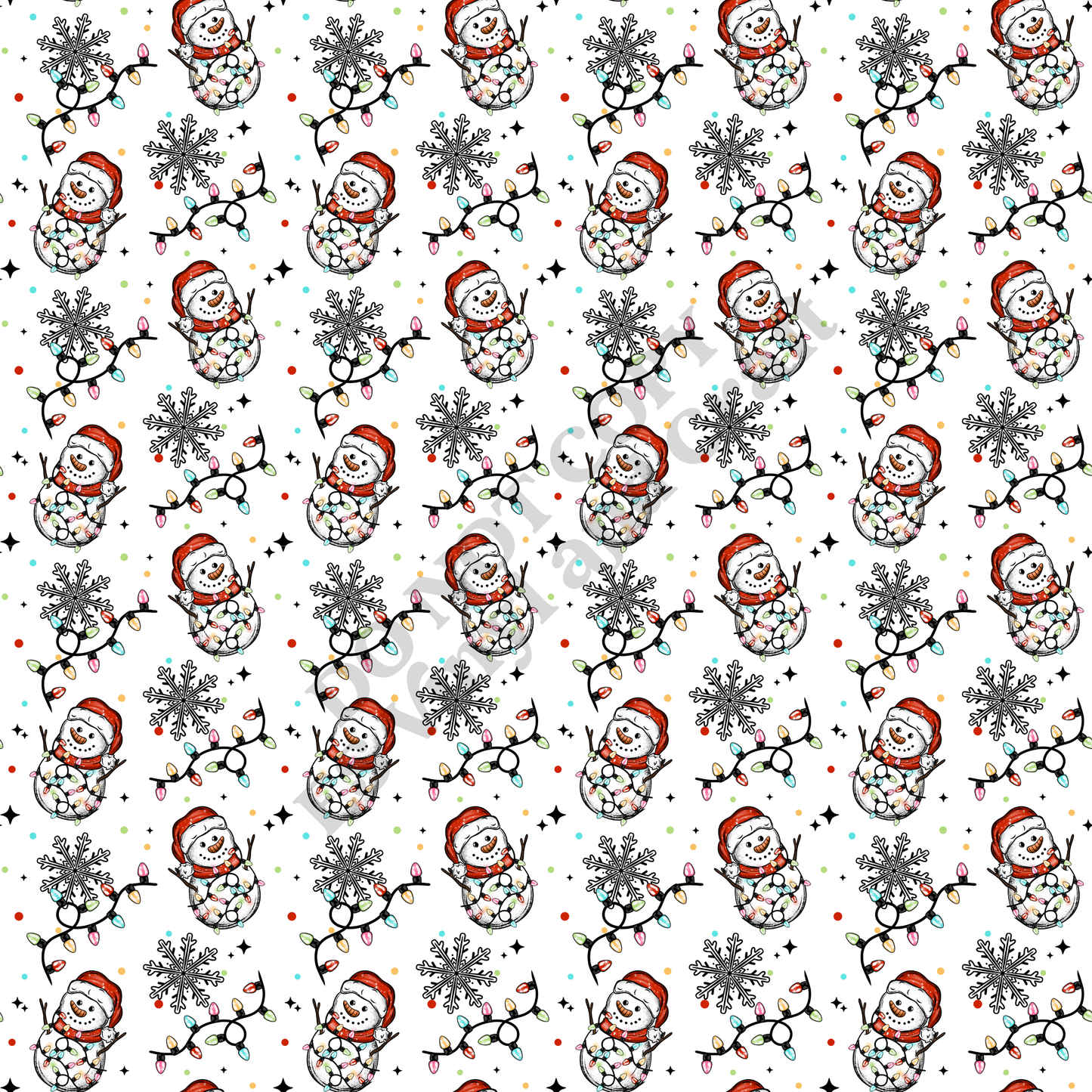 Merry and Bright Snowman - 12" x 12" Sheet (Various Options) image 2