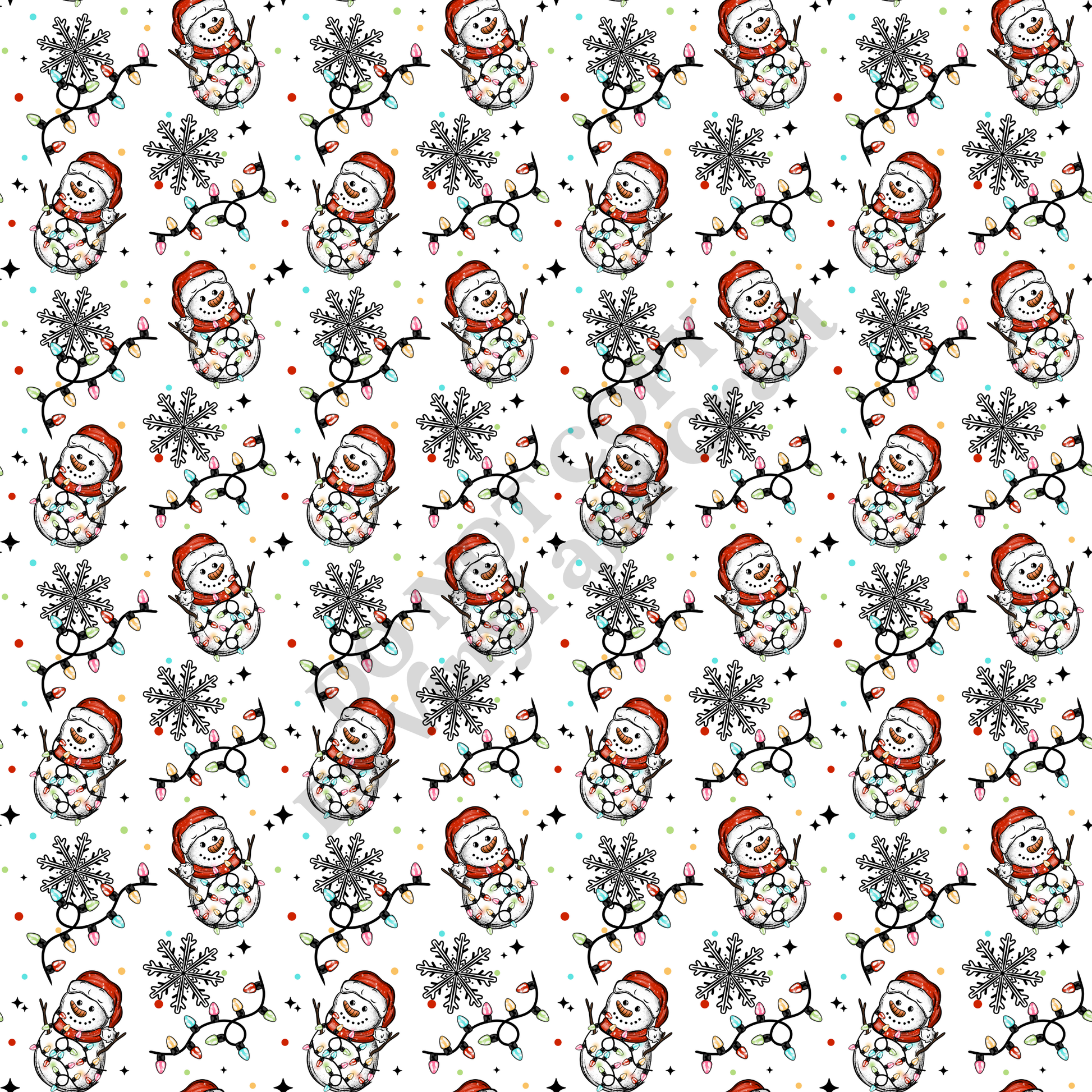 Merry and Bright Snowman - 12" x 12" Sheet (Various Options) image 2