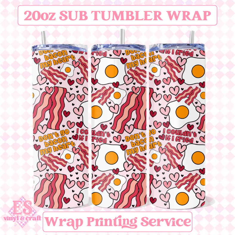 Don't Go Bacon My Heart (Seamless) - Full 20oz Tumbler Sublimation Print image 0