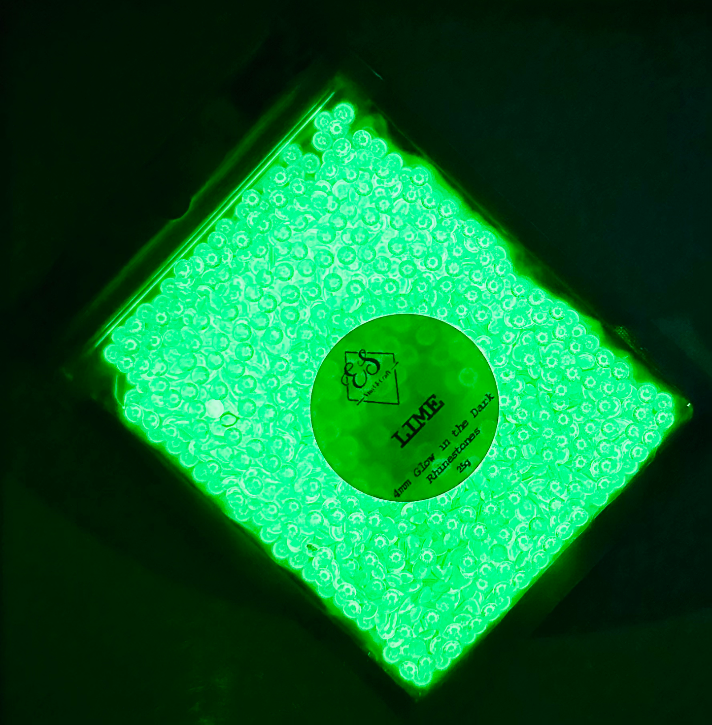 Lime - Glow in the Dark Resin Rhinestones (3mm, 4mm & 5mm) image 3
