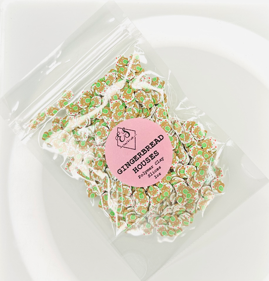 Gingerbread Houses - Polymer Clay Slices image 0
