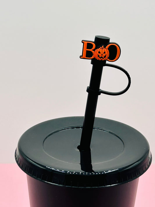 Straw Topper - Orange BOO image 0
