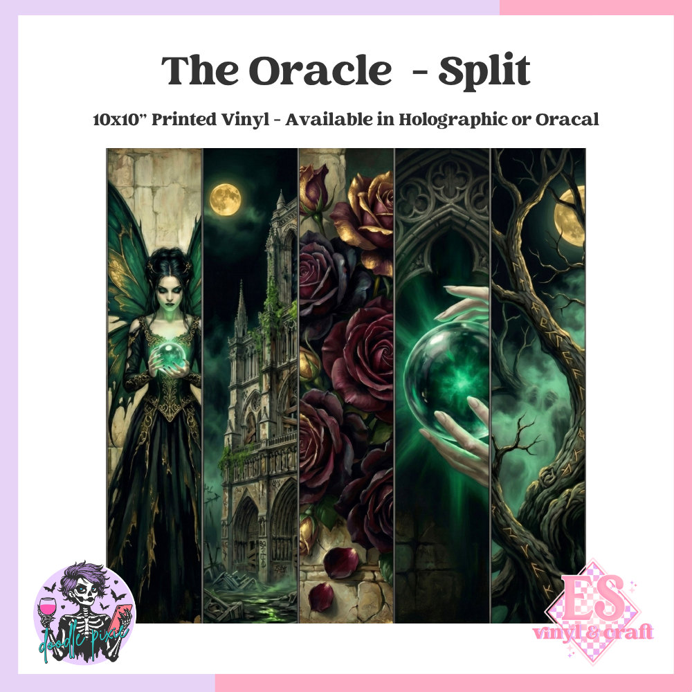 The Oracle - Split - 10" x 10" Self Adhesive Vinyl (Oracal or Holo)