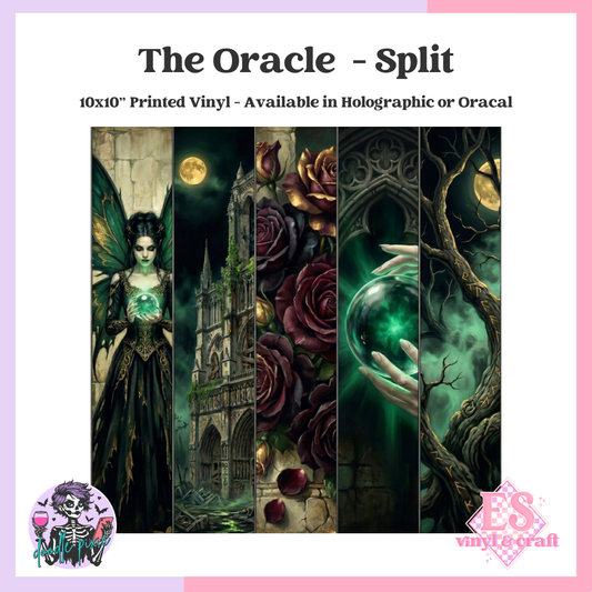 The Oracle - Split - 10" x 10" Self Adhesive Vinyl (Oracal or Holo)
