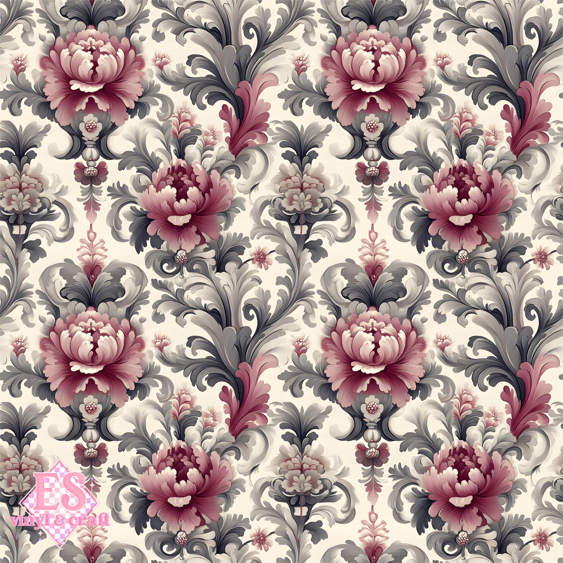 Velvet Baroque Collection SMALL Print - Section 1 - 12" x 12" Sheet image 5