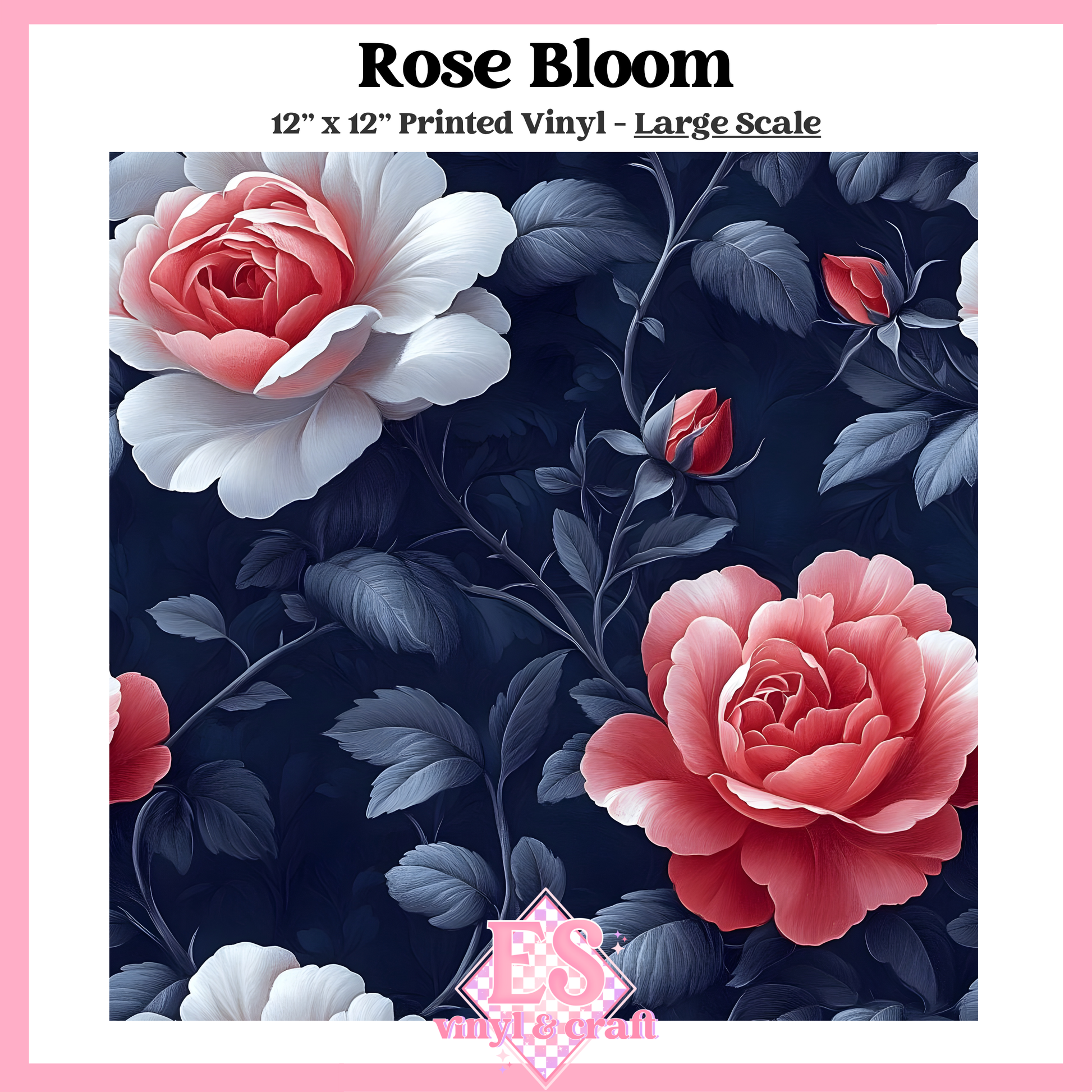 Rose Bloom - Small or Large Scale Options - 12" x 12" Sheet image 2