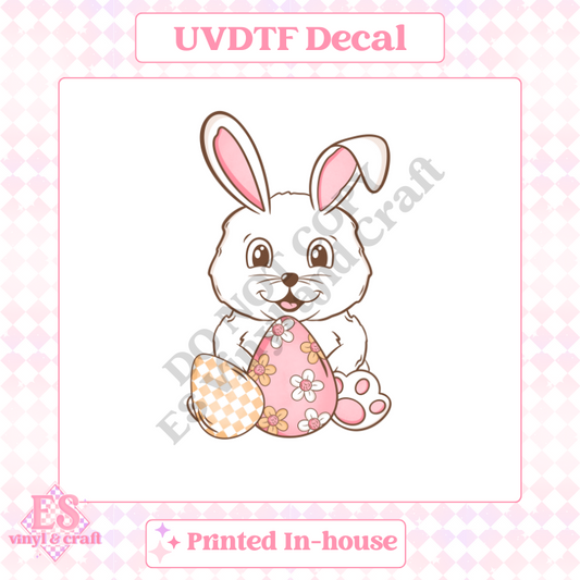 Bunny with Easter Eggs - UV-DTF Decal Transfer image 0