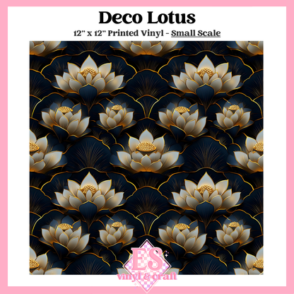 Deco Lotus - Small or Large Scale Options - 12" x 12" Sheet image 1