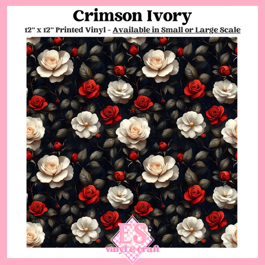 Crimson Ivory - Small or Large Scale Options - 12" x 12" Sheet image 0