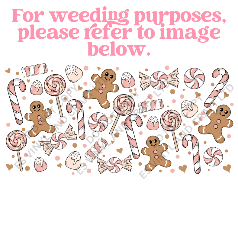 Gingerbread - 16oz Beer / Libbey Can Wrap Holographic Vinyl image 2
