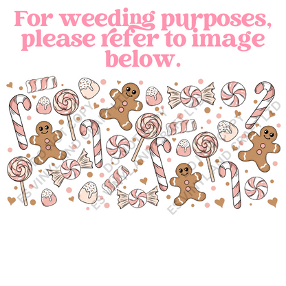 Gingerbread - 16oz Beer / Libbey Can Wrap Holographic Vinyl image 2