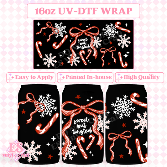 Sweet But Twisted - 16oz Beer Can / Libbey UV-DTF Transfer image 0