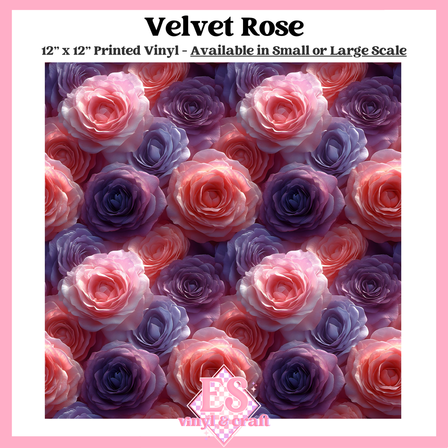 Velvet Rose - Small or Large Scale Options - 12" x 12" Sheet image 0