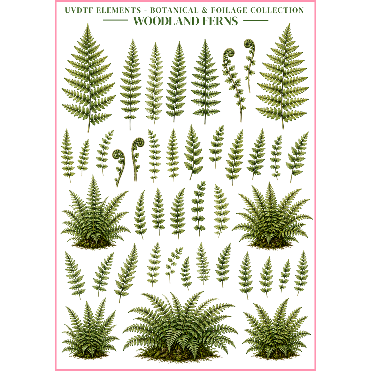 UVDTF Elements - Botanical & Foliage Collection