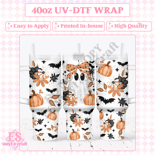 Autumn Lace - 40oz Tumbler Wraps - UV-DTF (2 Wraps - Top & Bottom) image 0