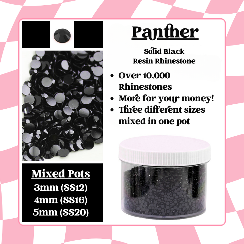 Rhinestone Mixed Pots (3mm, 4mm, 5mm) 100g image 1