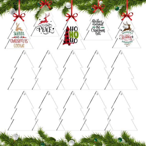 Christmas Acrylic Ornament Blanks Tree or Bauble image 0