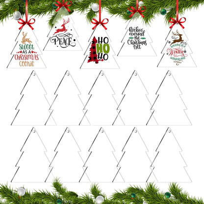 Christmas Acrylic Ornament Blanks Tree or Bauble image 0