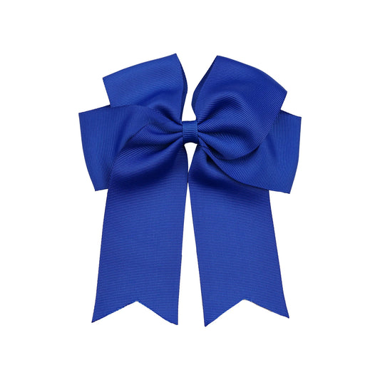 Dovetail Hair Bow Clip 6" - Royal Blue image 0
