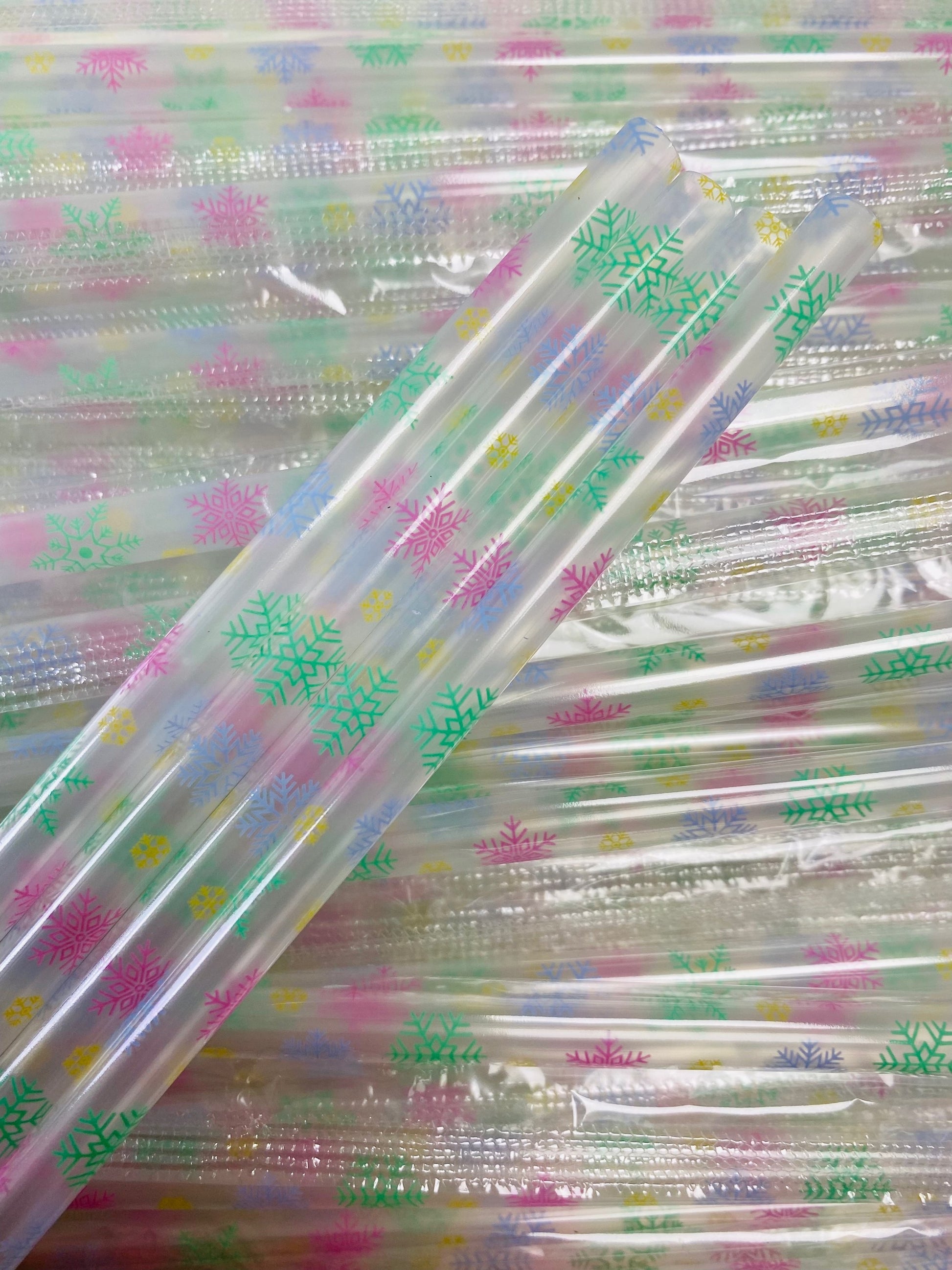 Christmas Snowflake Clear Straw image 0