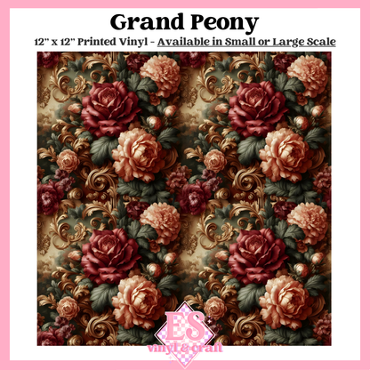 Grand Peony - Small or Large Scale Options - 12" x 12" Sheet image 0