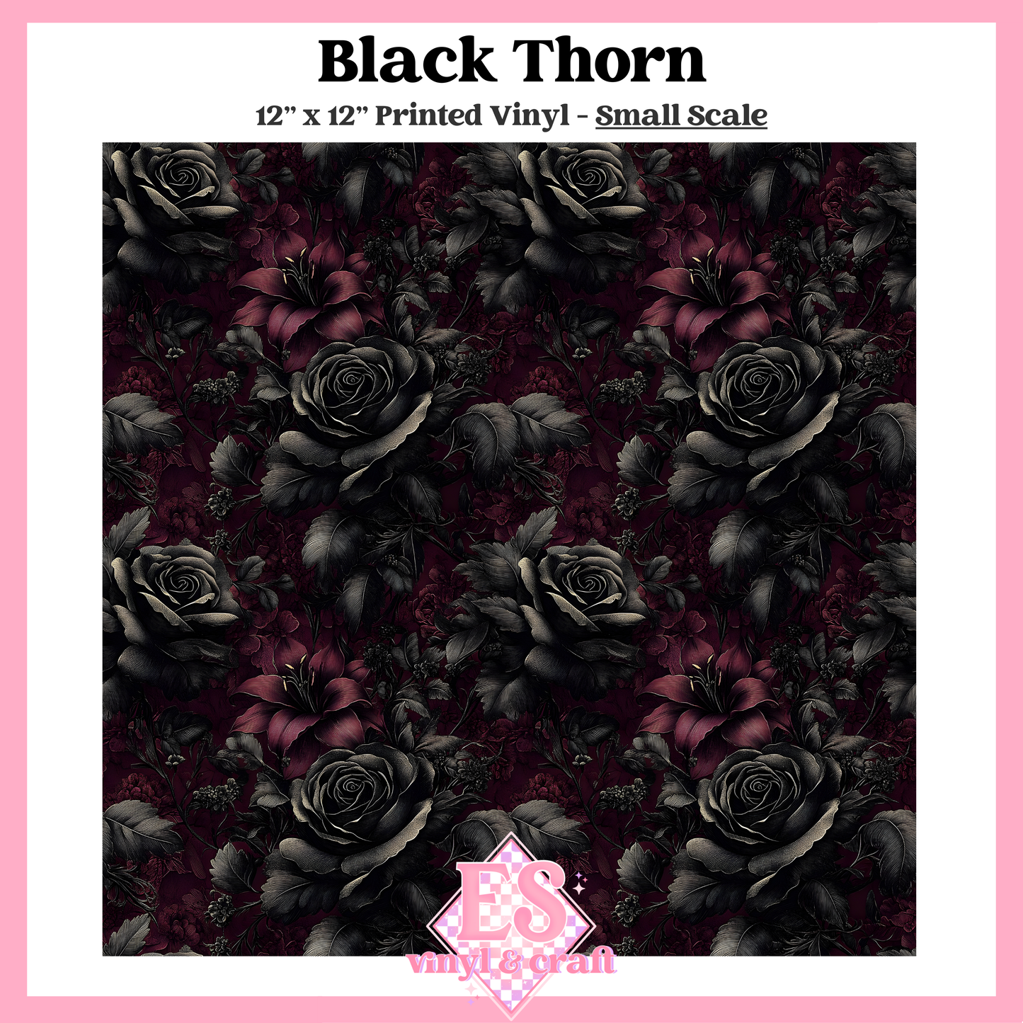 Black Thorn - Small or Large Scale Options - 12" x 12" Sheet image 1