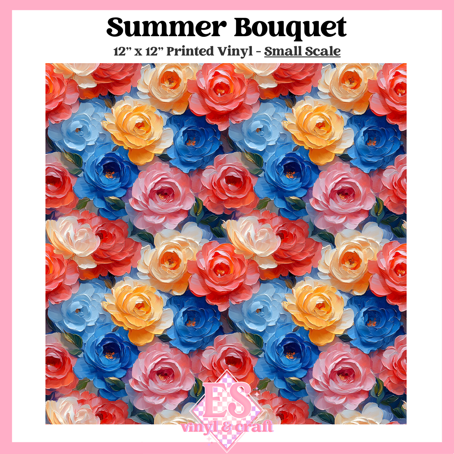 Summer Bouquet - Small or Large Scale Options - 12" x 12" Sheet image 1
