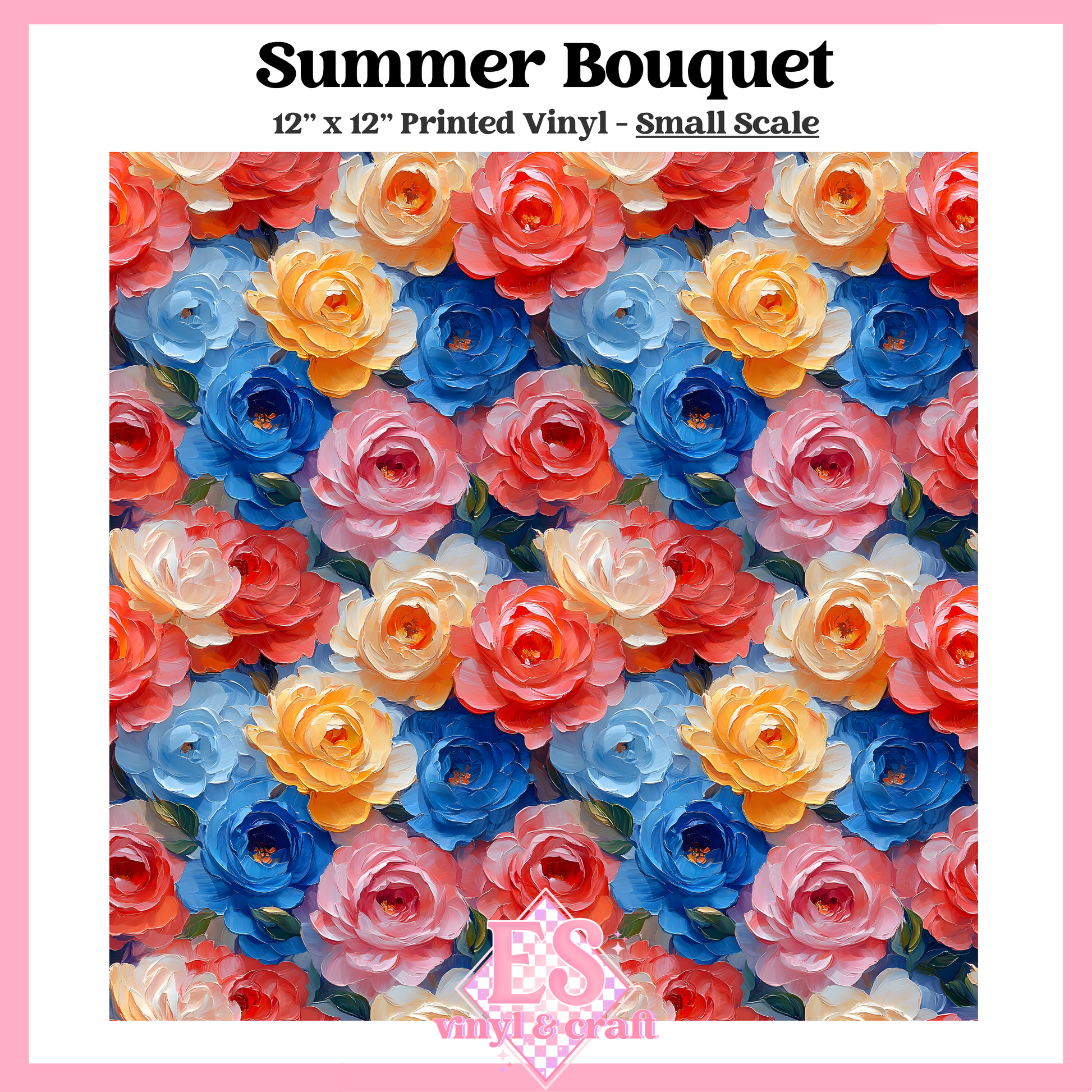 Summer Bouquet - Small or Large Scale Options - 12" x 12" Sheet image 1