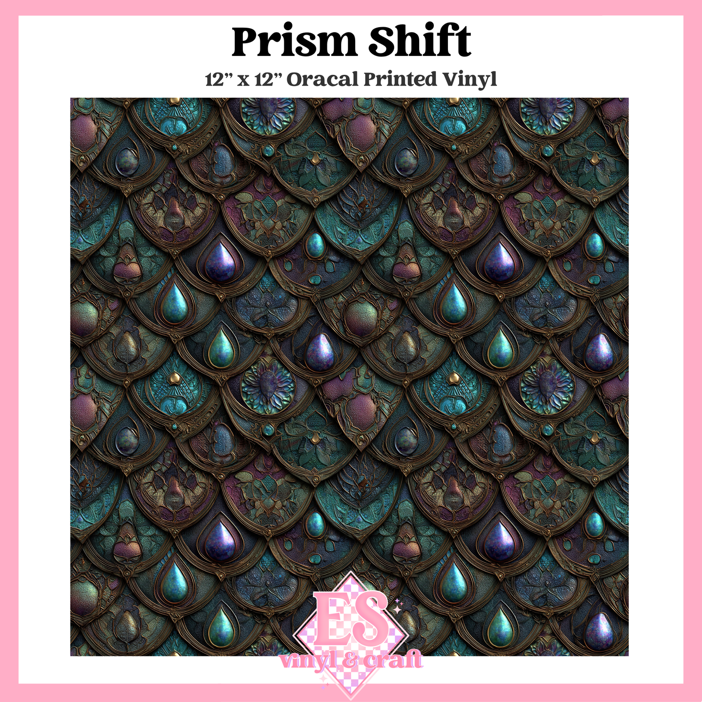Prismatic Dragon Scale Collection - 12" x 12" Sheet (14 Different De image 7
