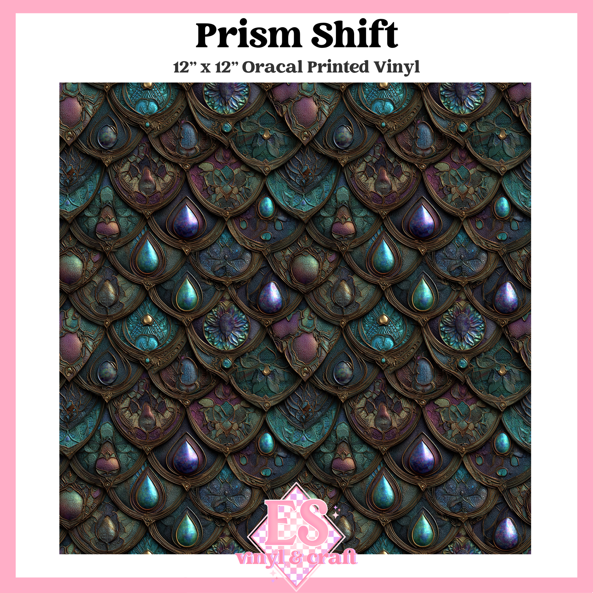 Prismatic Dragon Scale Collection - 12" x 12" Sheet (14 Different De image 7
