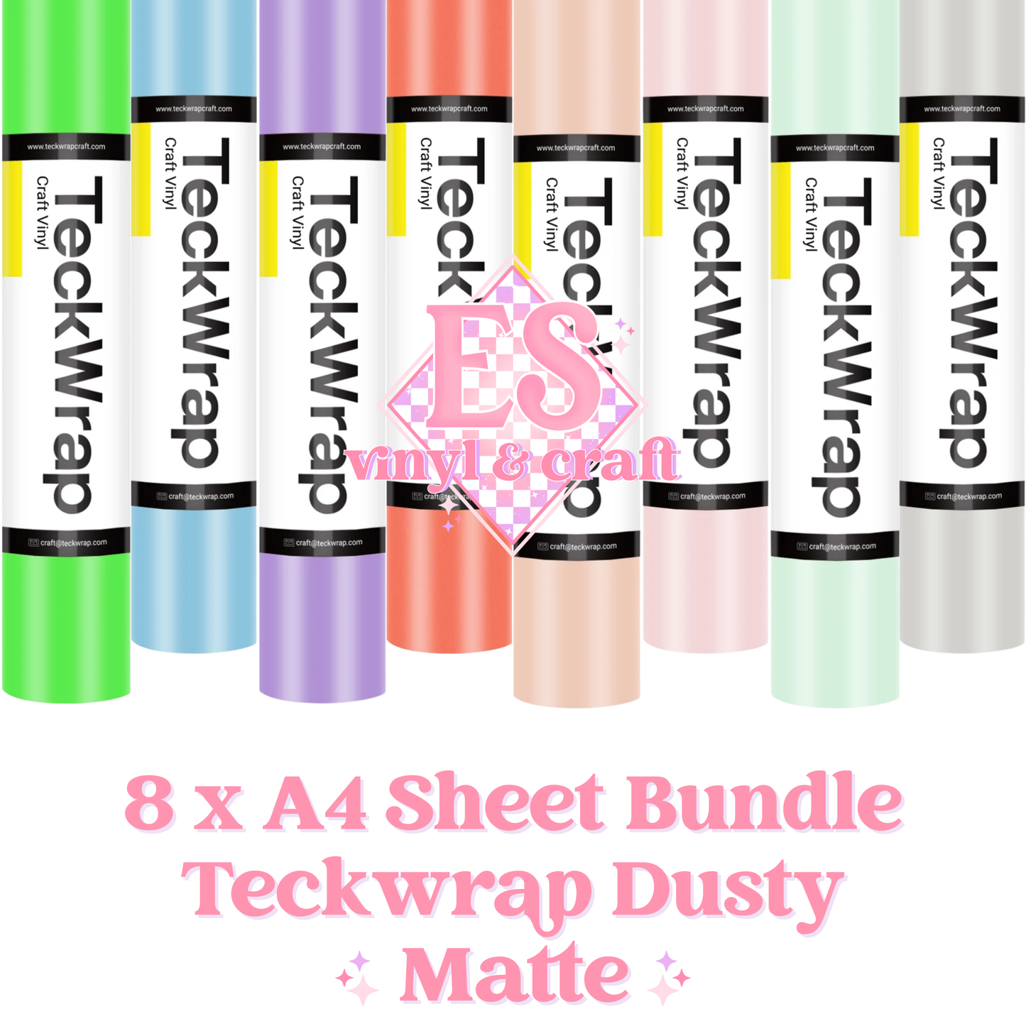 Teckwrap A4 Sheet Bundle - Dusty Matte image 0