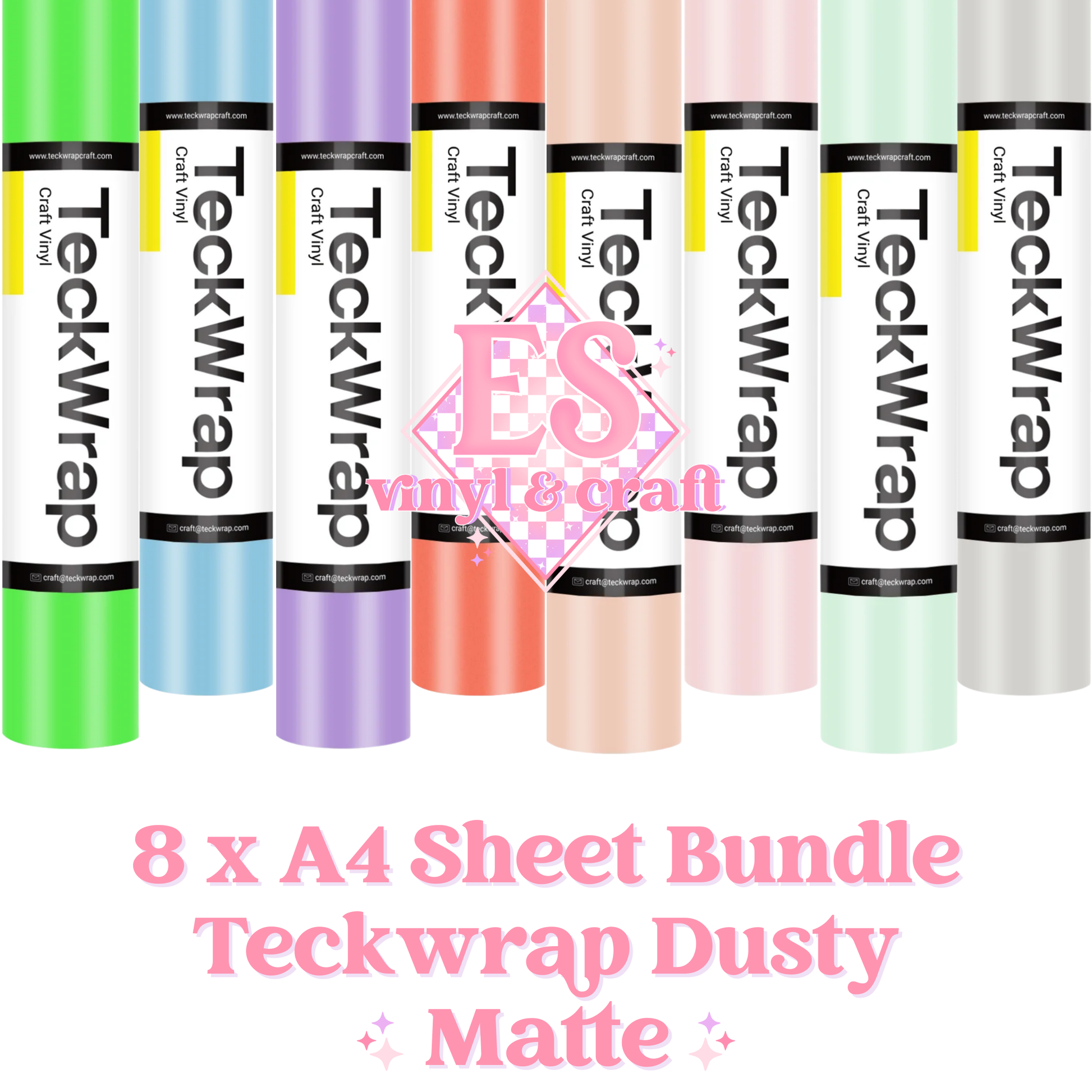 Teckwrap A4 Sheet Bundle - Dusty Matte image 0