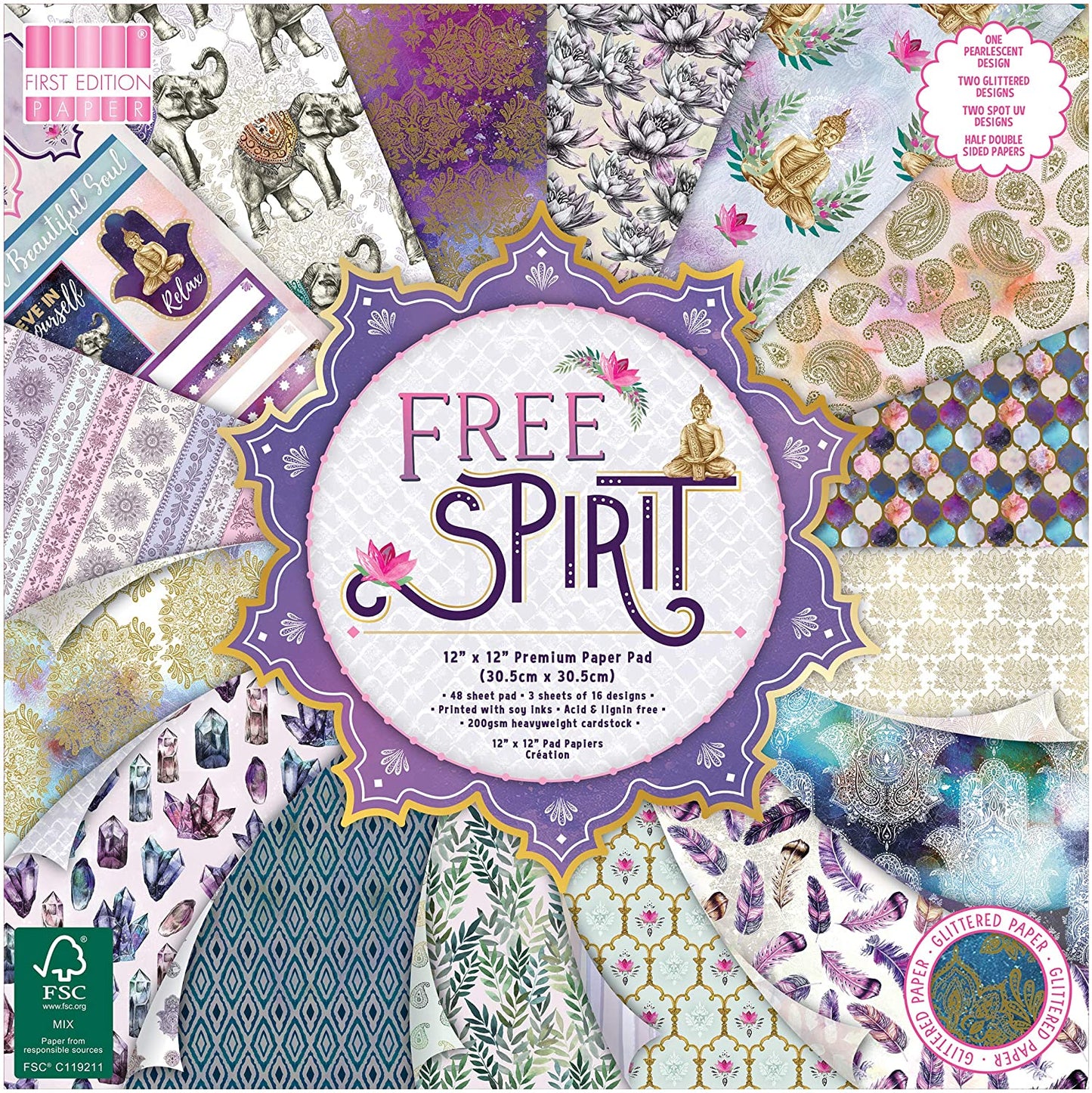 First Edition - Cardstock - Free Spirit 12" x 12" Paper Pad image 0