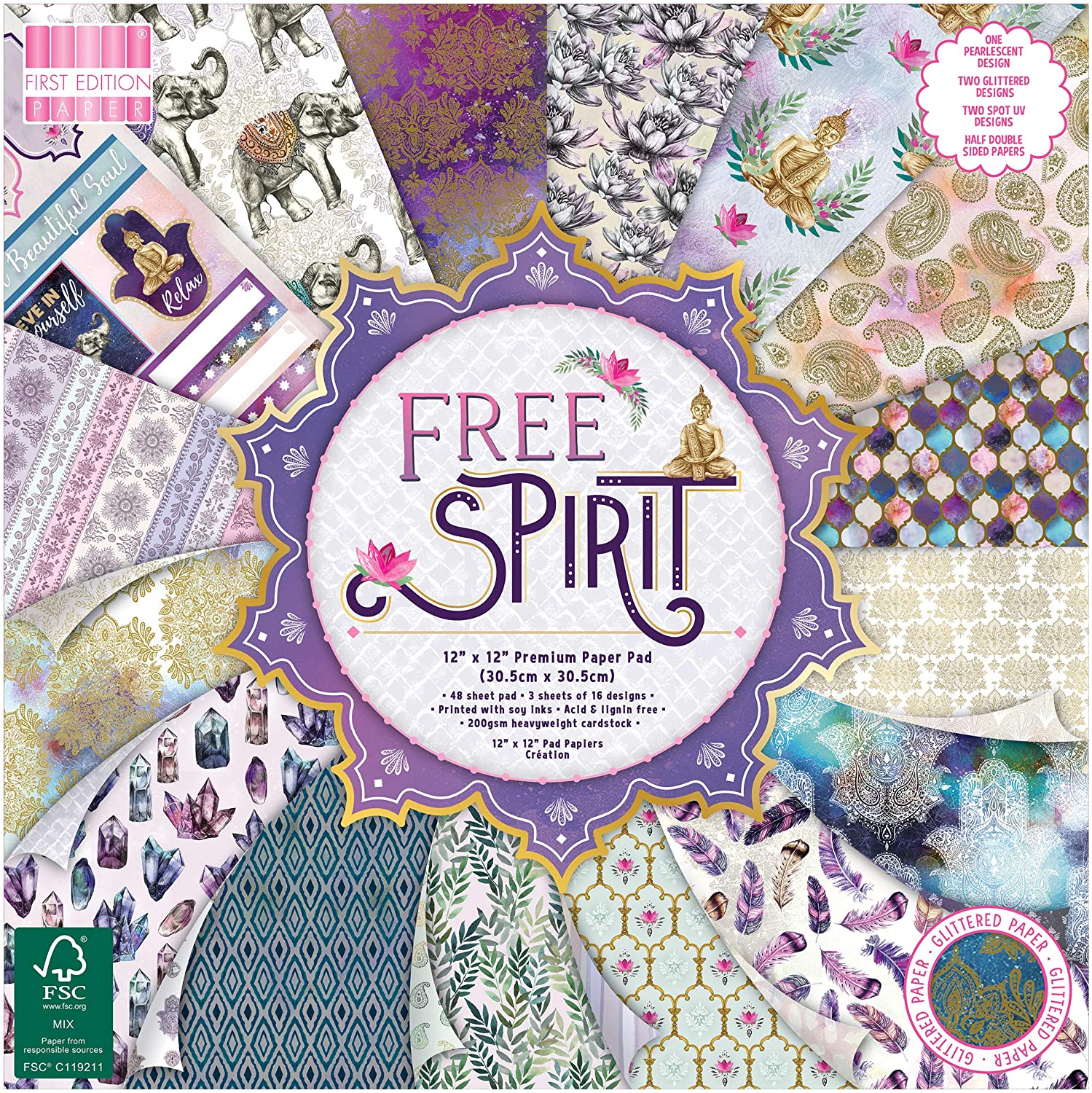 First Edition - Cardstock - Free Spirit 12" x 12" Paper Pad image 0