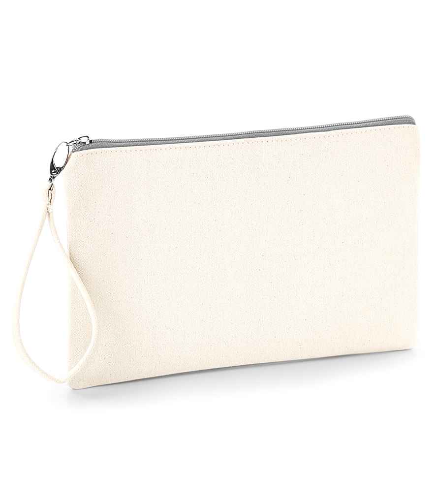 Westford Mill Canvas Wristlet Pouch Natural / Light Grey image 0