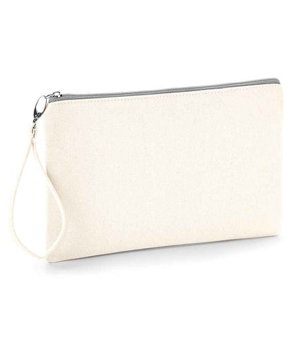 Westford Mill Canvas Wristlet Pouch Natural / Light Grey image 0