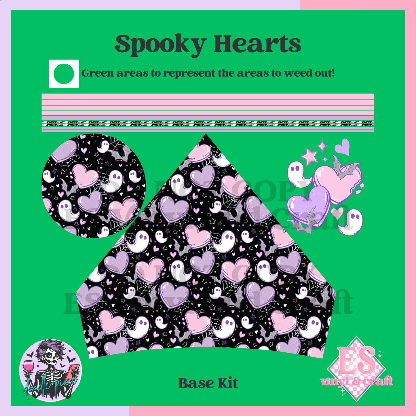 Spooky Hearts - 24oz Snowglobe Wrapper Kit image 4