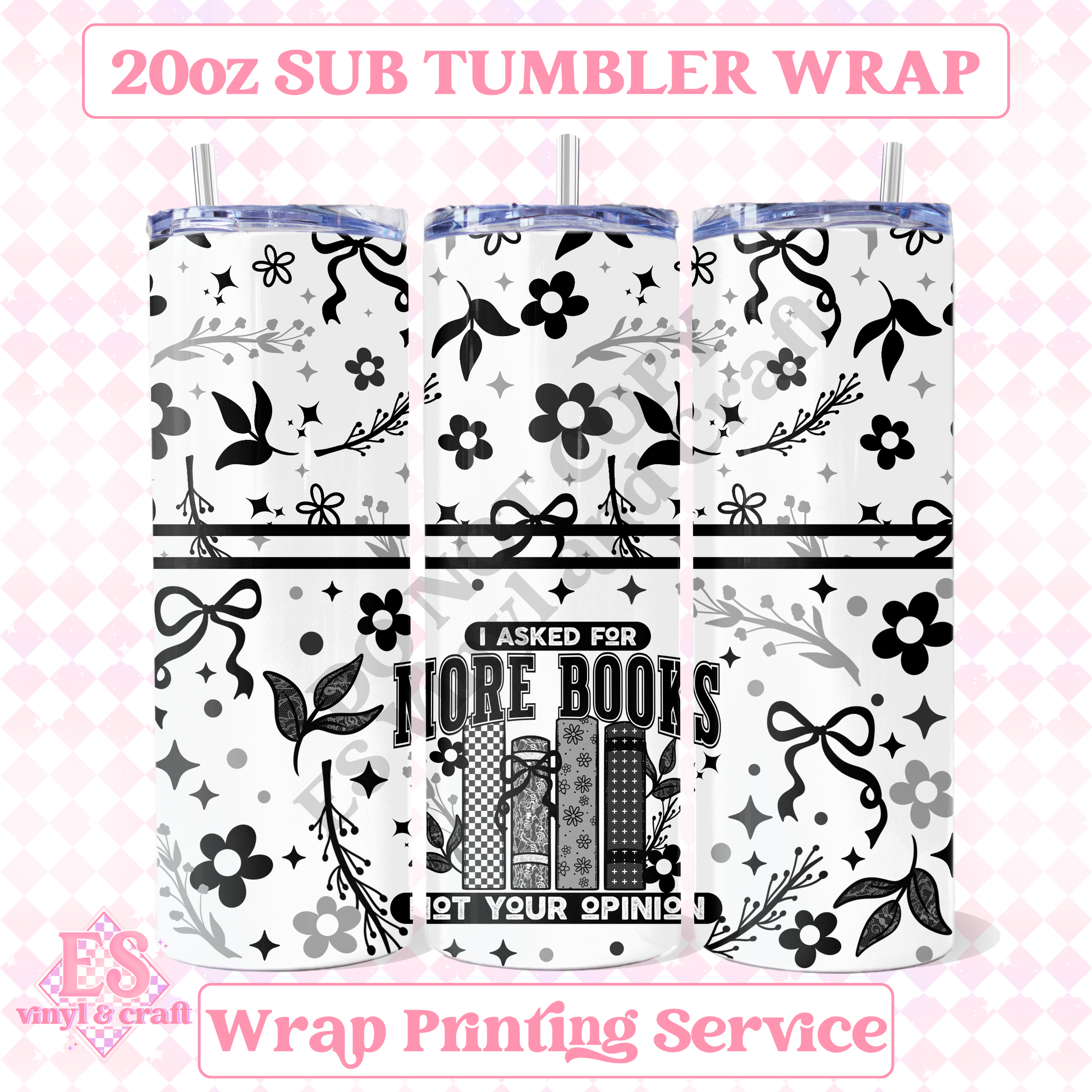 More Books - Full 20oz Tumbler Sublimation Print image 0