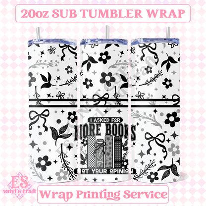 More Books - Full 20oz Tumbler Sublimation Print image 0