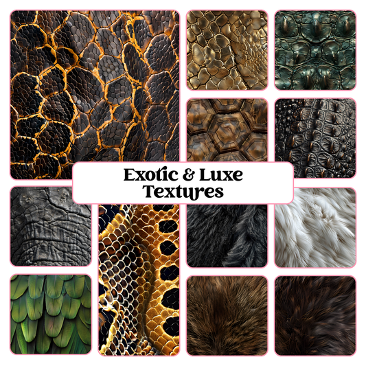 Exotic & Luxe Textures - A4 Sheet (12 Different Designs) image 0
