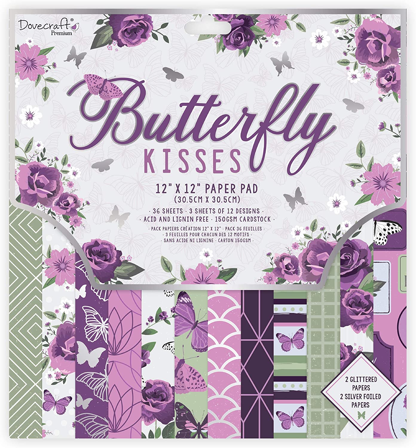 Dovecraft - Butterfly Kisses 12" x 12" Paper Pad image 0