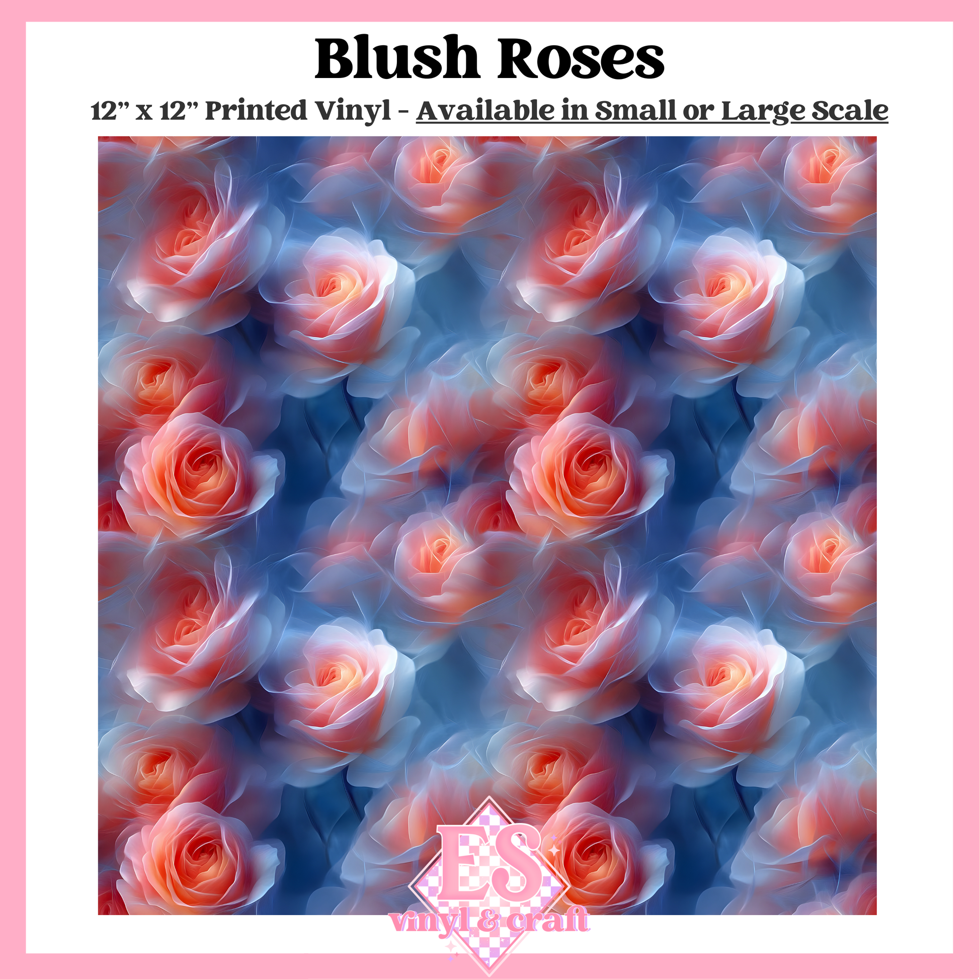 Blush Roses - Small or Large Scale Options - 12" x 12" Sheet image 0