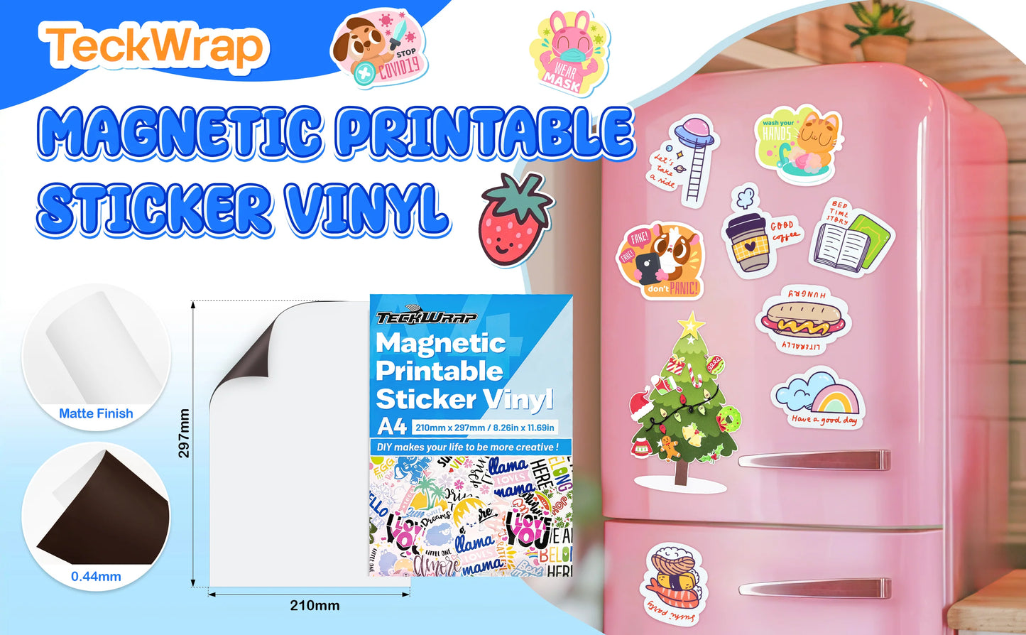 Teckwrap Magnetic Ink Jet Printable Sticker Paper image 1