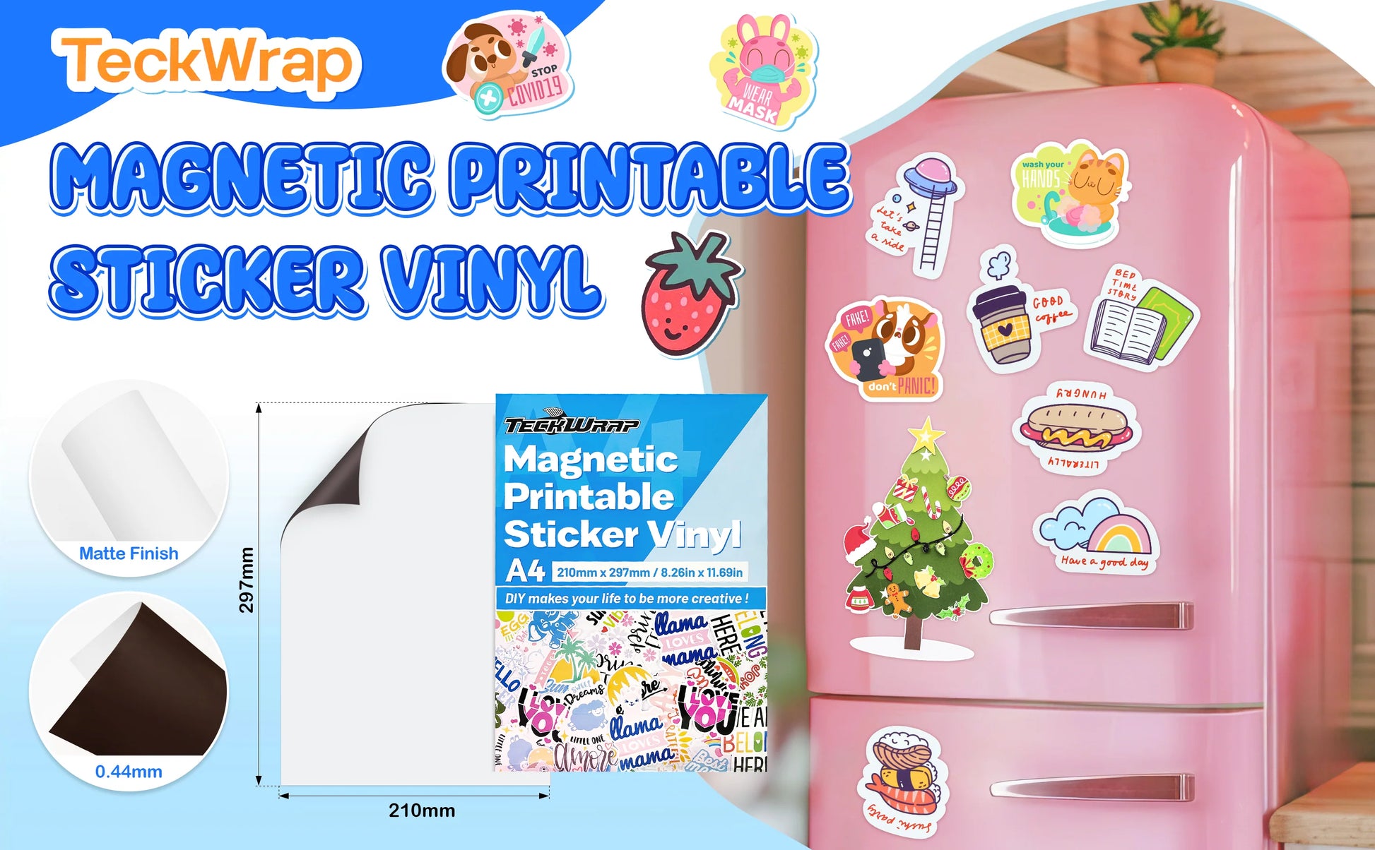 Teckwrap Magnetic Ink Jet Printable Sticker Paper image 1