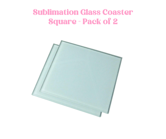Tempered Glass Square Sublimation Coaster image 0